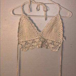 White crochet top!